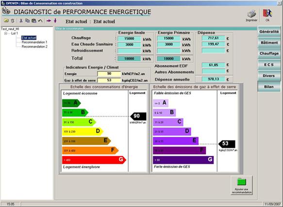 Logiciel de calcul DPE diagnostic immobilier