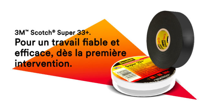 Ruban d’isolation électrique haute performance 3M™ Scotch® Super 33+