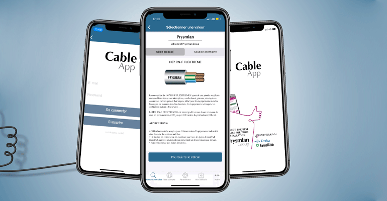 Choix de câble électrique : Prysmian lance une application mobile