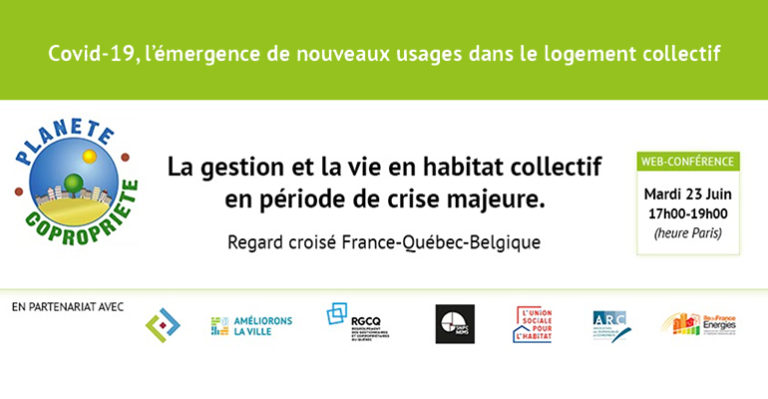 Covid-19, de nouveaux usages dans le logement collectif : rendez-vous le 23 juin